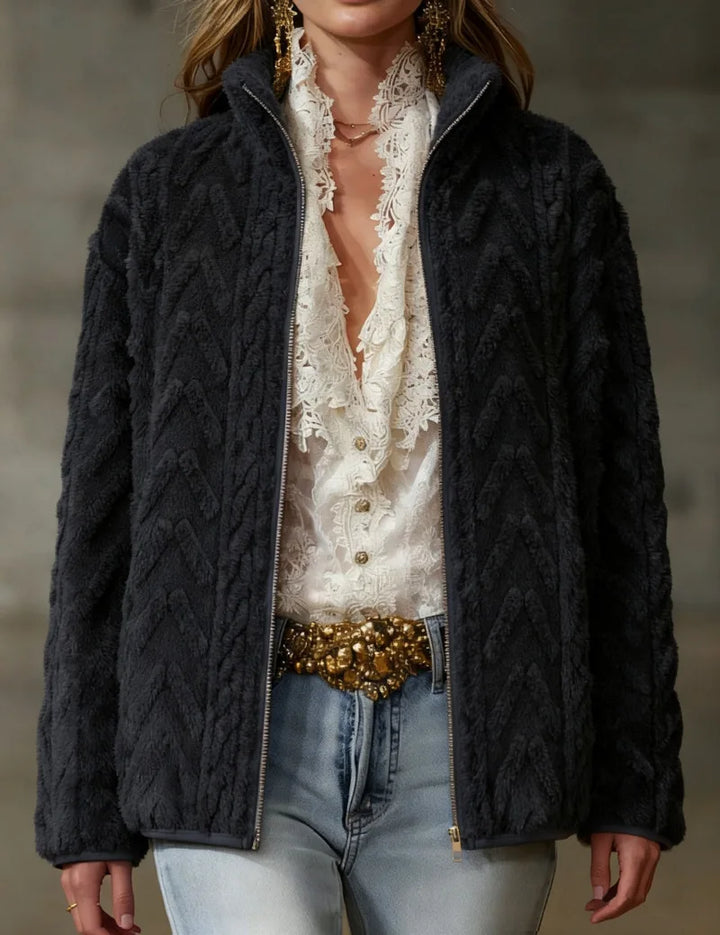 Rosalyn Textured Fleece Jacket