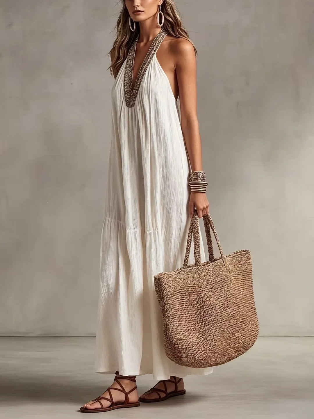 Rihana Boho Loose Maxi Dress