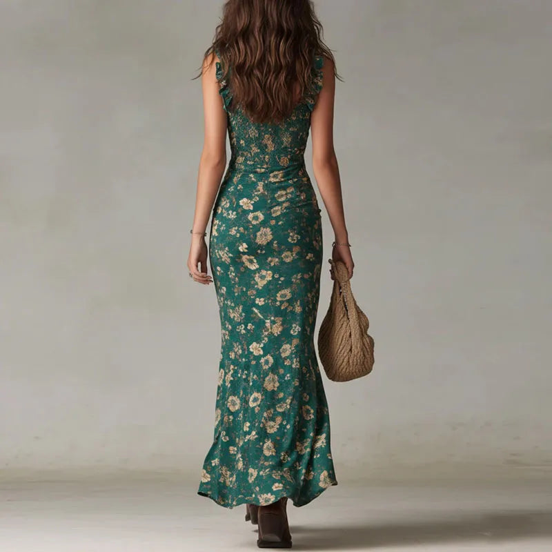 Margo Flowy Floral Slit Maxi Dress