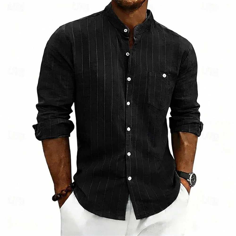 Grayson Breathable Striped Linen Shirt