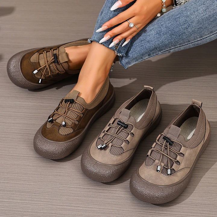 Joelle Elastic Lace Slip-On Walking Shoes