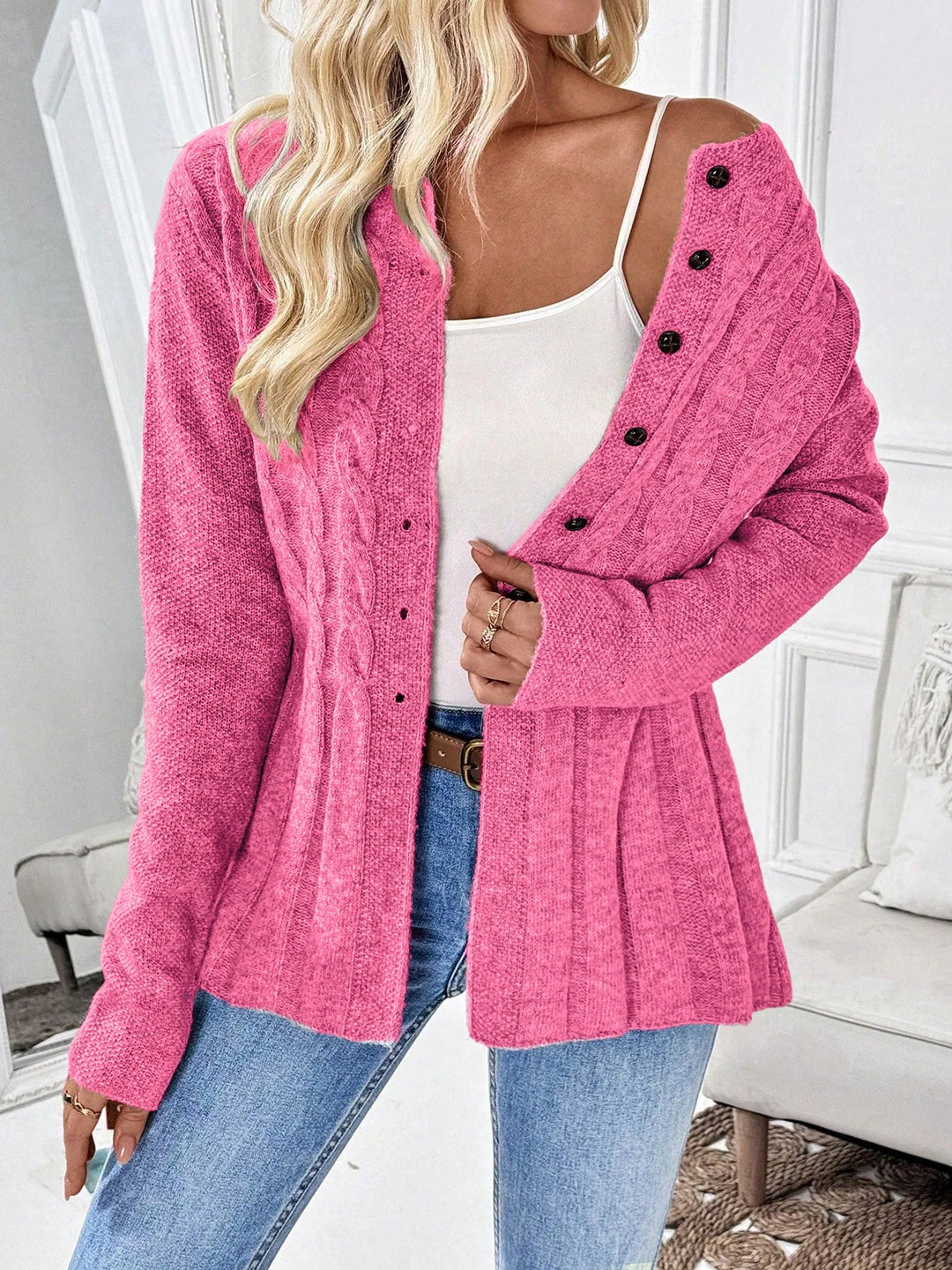 Celia Cable Knit Cardigan