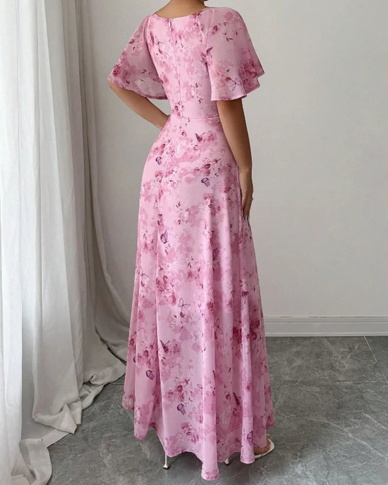 Fianna Puff Sleeve Midi Dress