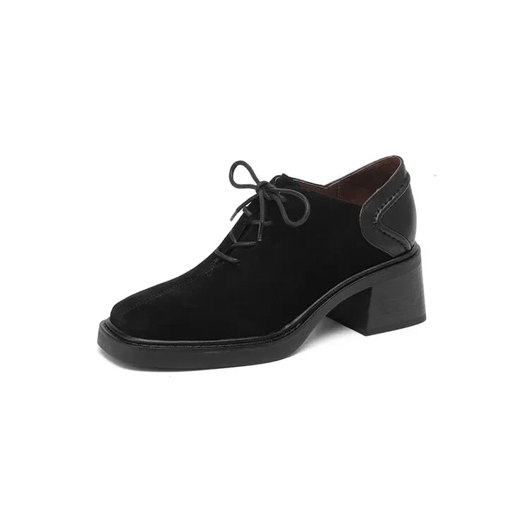 Harper Suede Block Heel Loafers