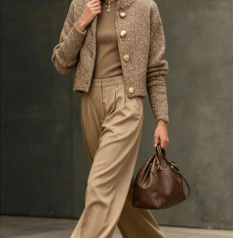 Solene Bouclé Knit Cardigan