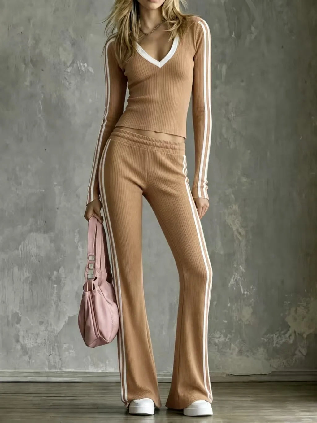 Diana Ribbed Knit Matching Set