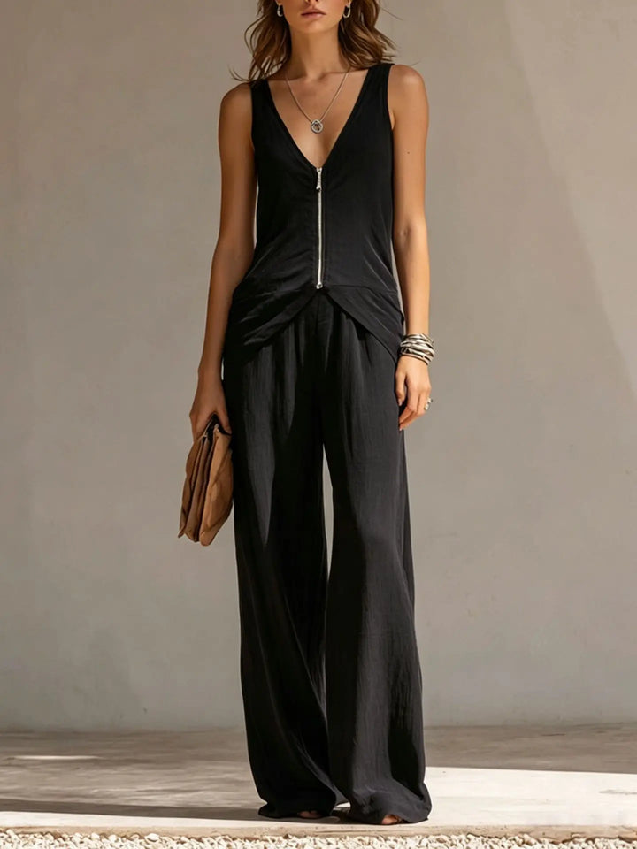 Angelique Zip Front Trouser Set