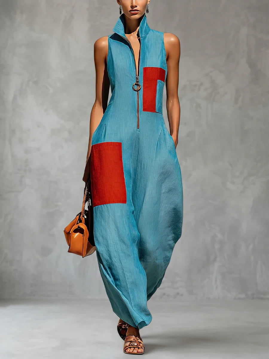 Isabel Contrast Patchwork Jumpsuit