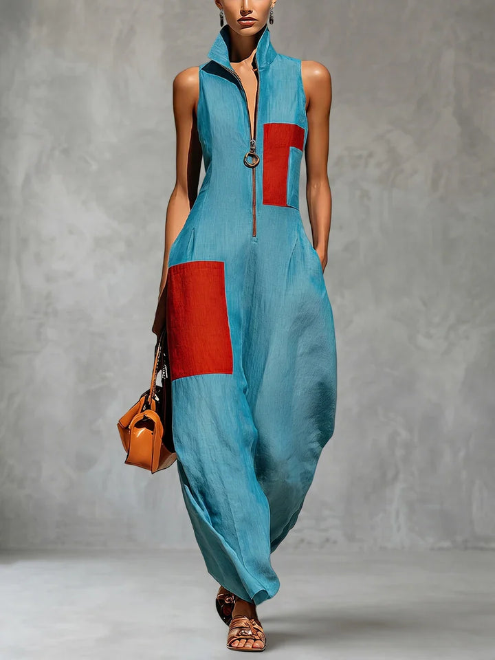 Isabel Contrast Patchwork Jumpsuit
