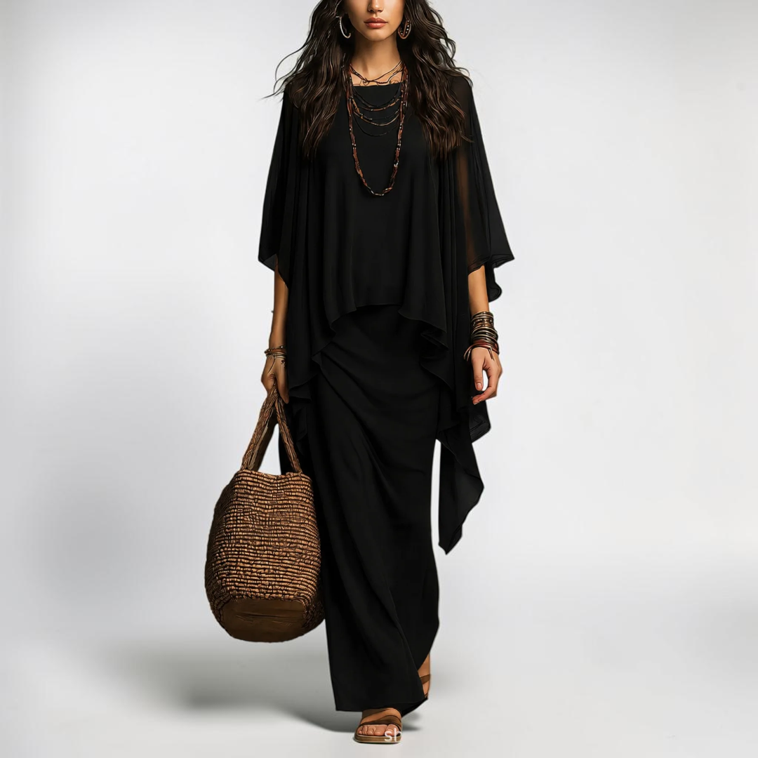 Adelaide Chiffon Overlay Two Piece Set