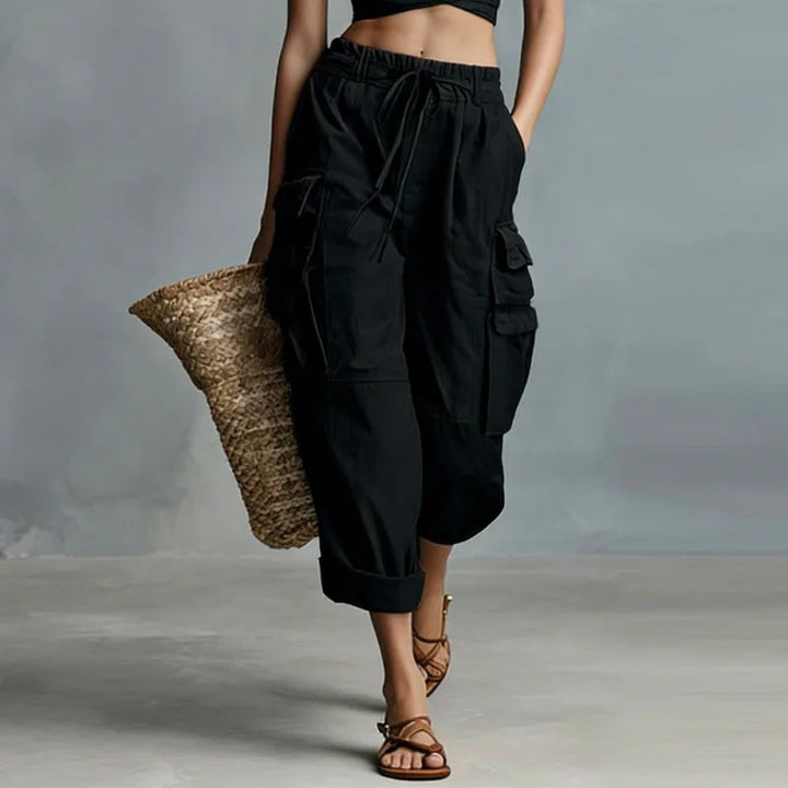 Elodie Relaxed Drawstring Cargo Pants
