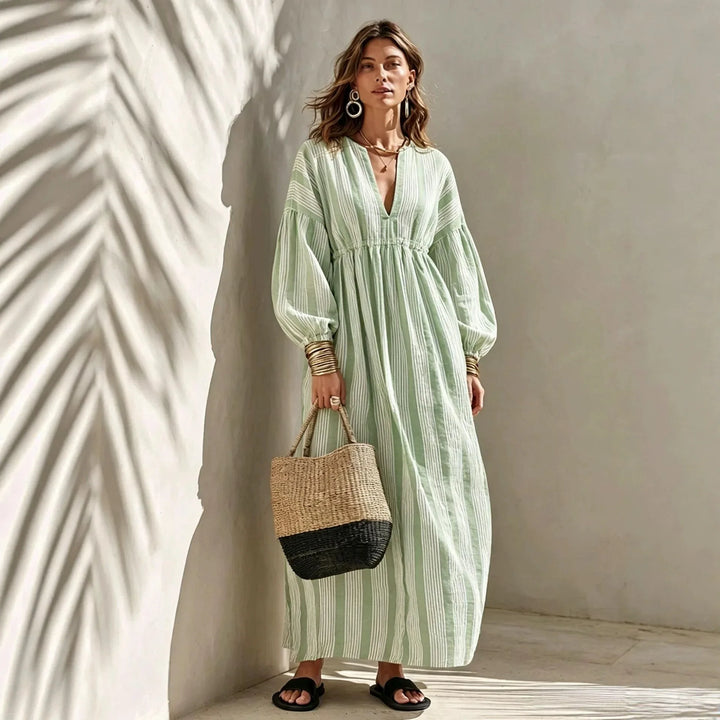 Ali Relaxed Striped Midi Dress