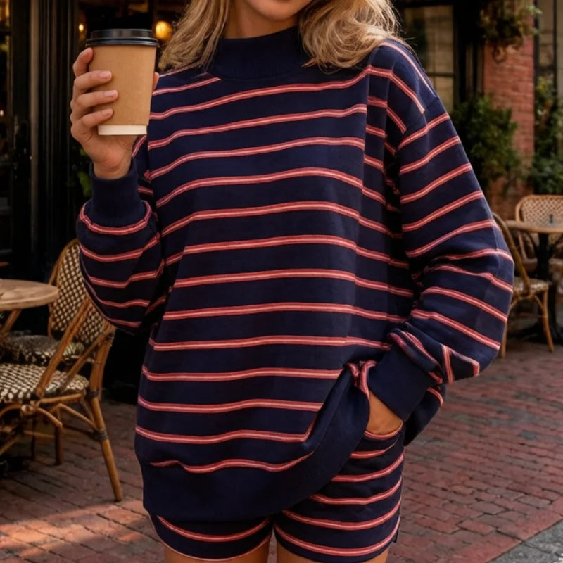Tatiana Striped Pullover Set