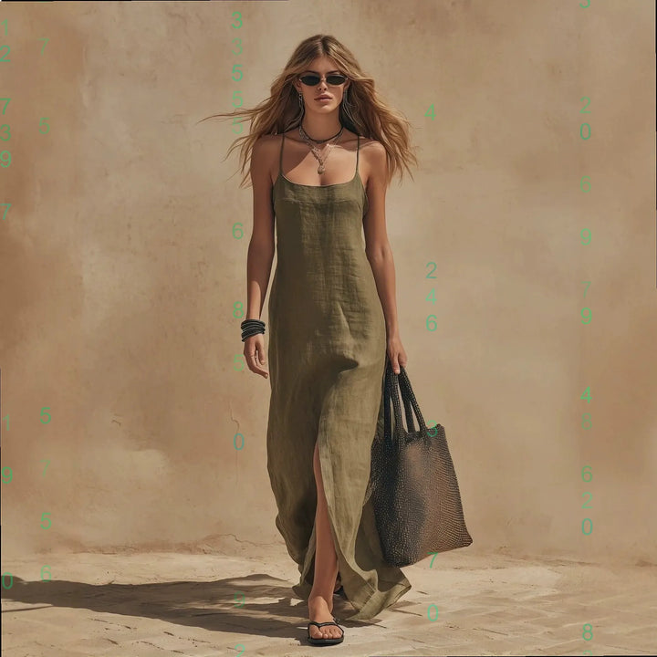Damaris Elegant Sleeveless Maxi Dress