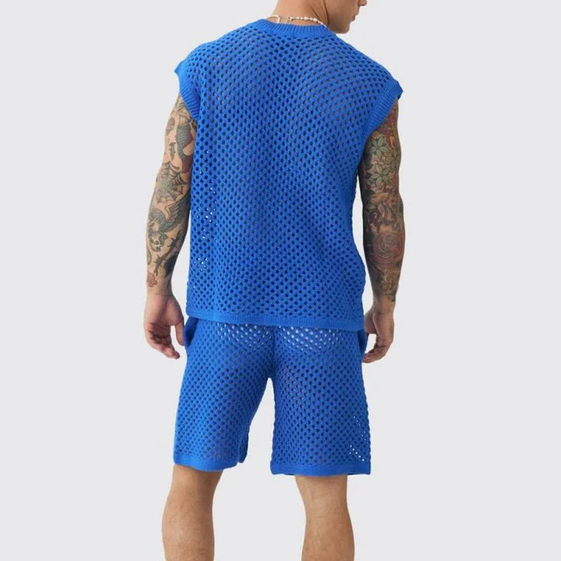 Slade V Neck Knit Short Set
