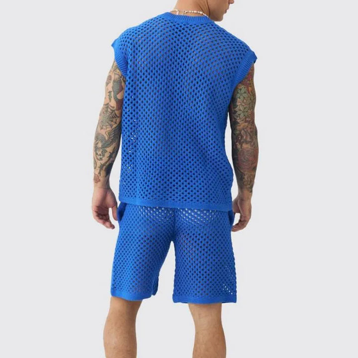 Slade V Neck Knit Short Set
