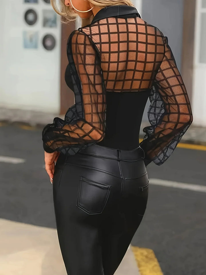 Gianna Elegant Sheer Blouse