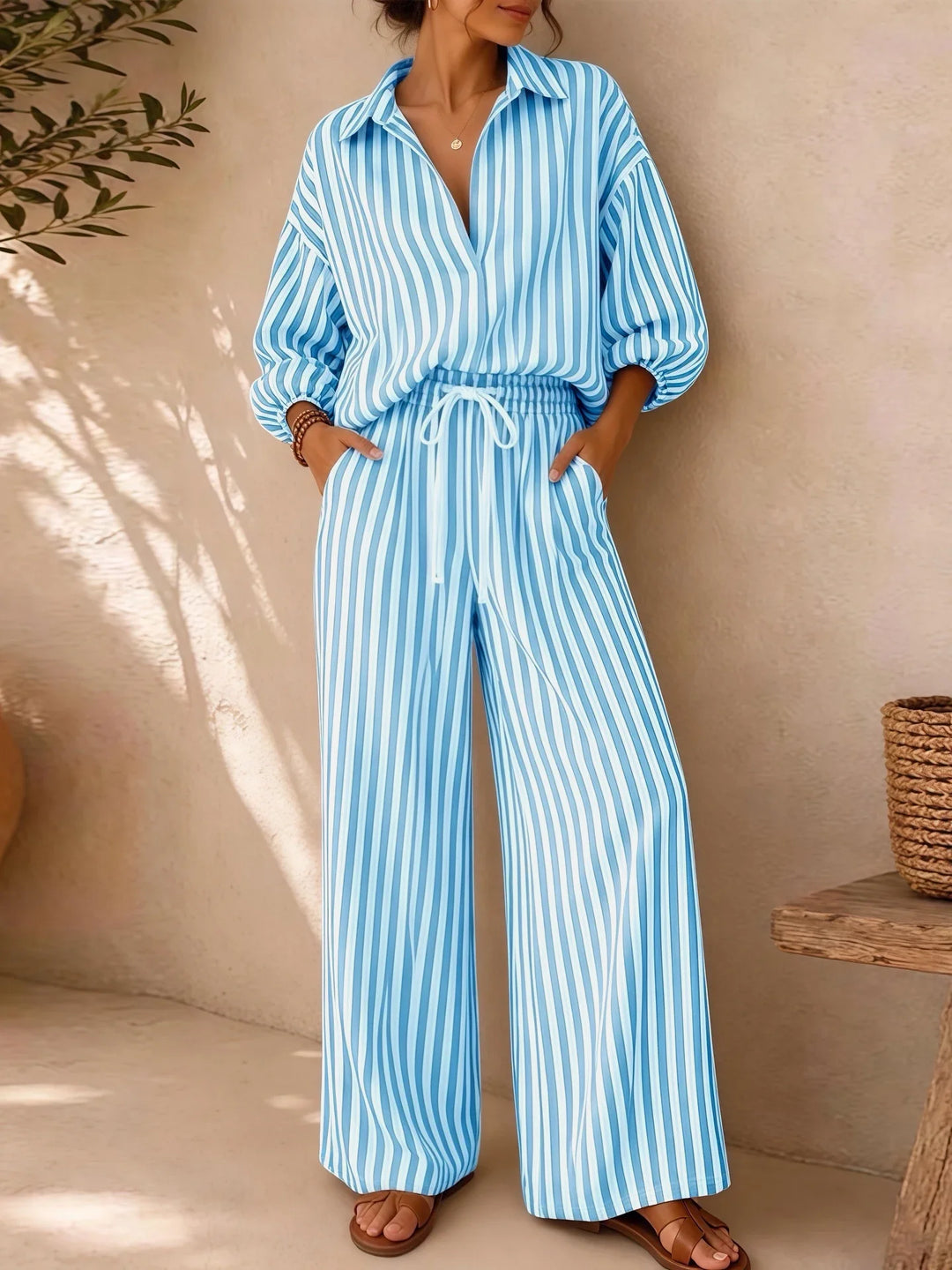 Shayla Striped Two-Piece Set