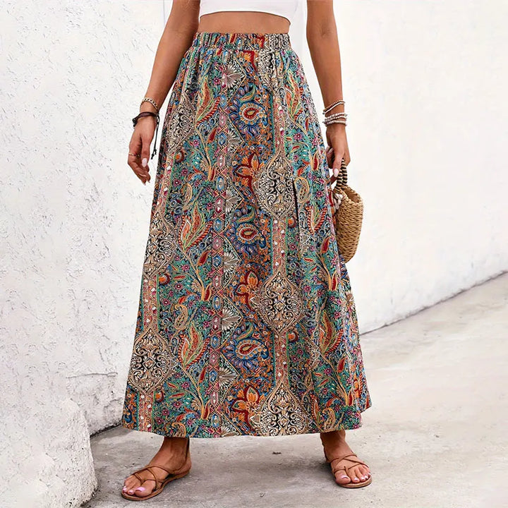 Lilly Bohemian Floral Maxi Skirt