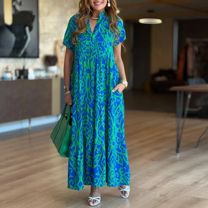 Fioralyn Printed Pocket Maxi Dress