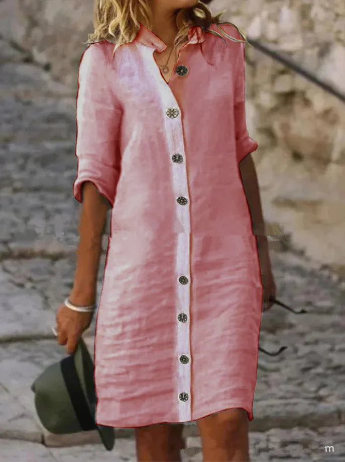 Elodie Button Front Mini Dress