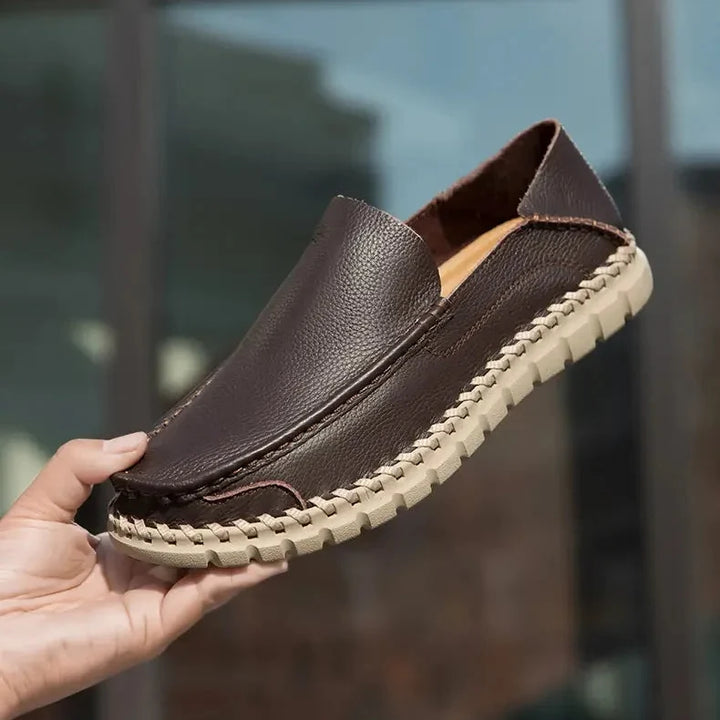 Dylan Leather Slip On Moccasins