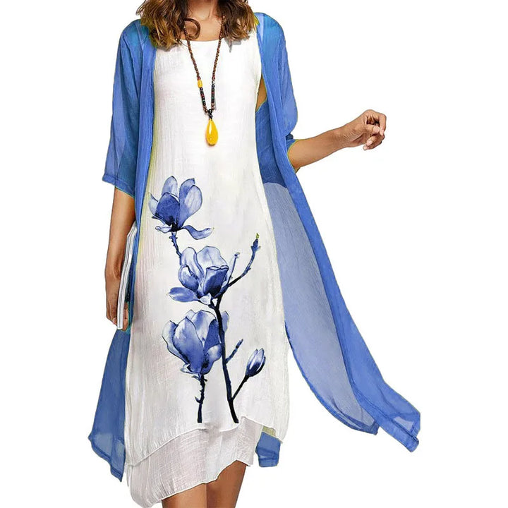 Tania Floral Layered Midi Dress