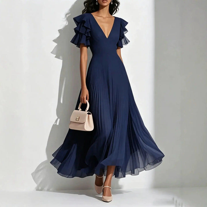Marguerite Pleated Maxi Dress