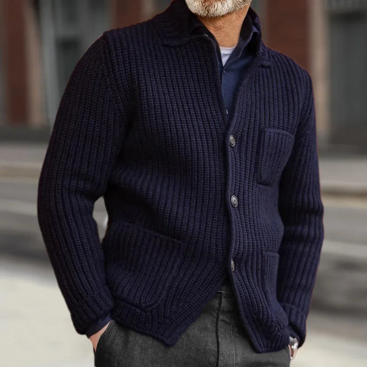 Castelan Ribbed Knit Cardigan