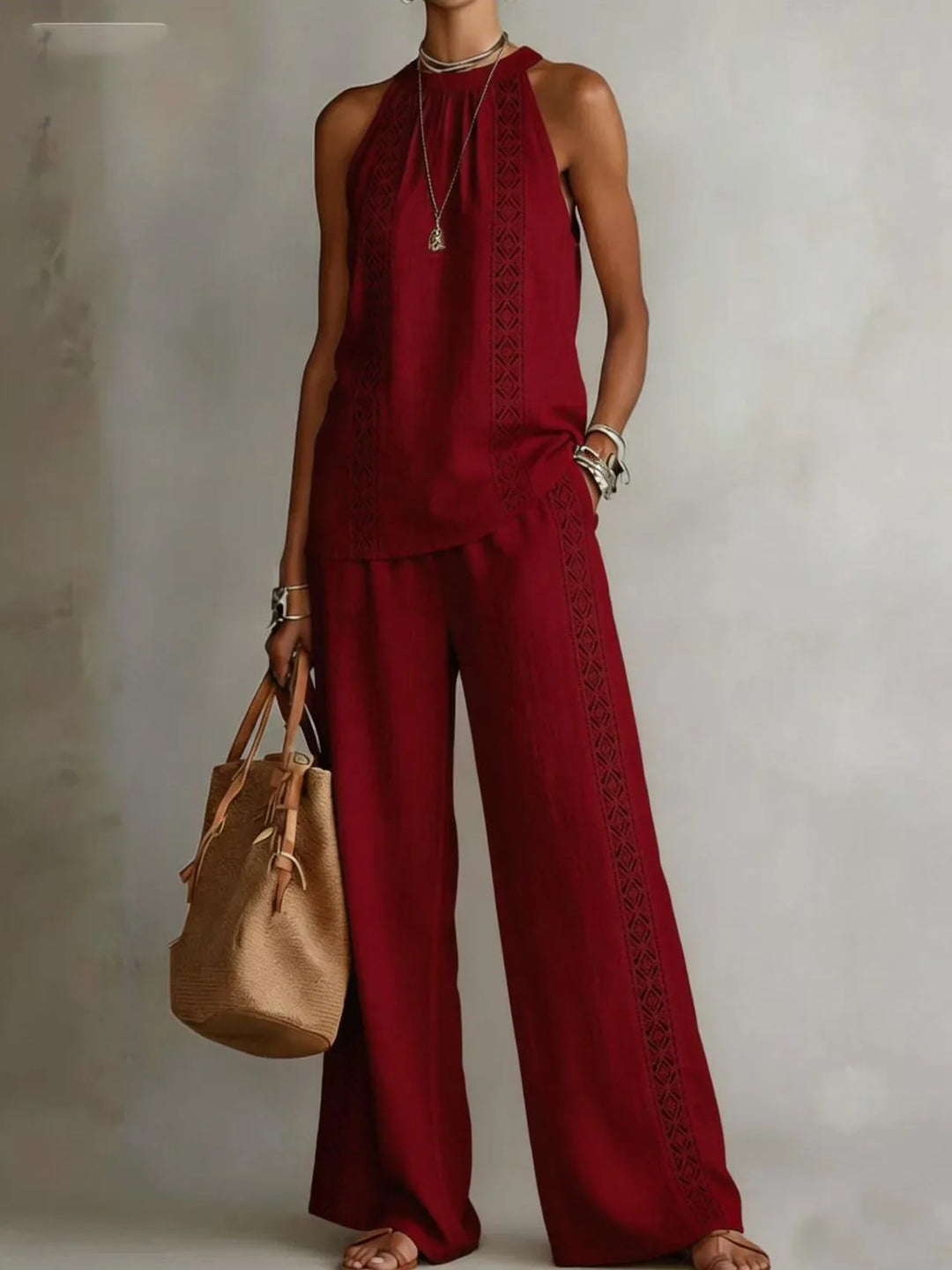 Chelsea Elegant Wide Leg Trouser Set