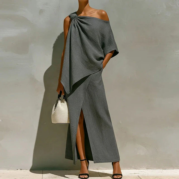 Amber One Shoulder Maxi Skirt Set