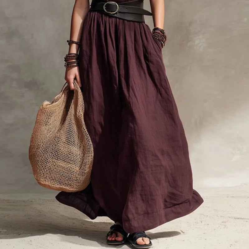 Paulina Pleated Boho Maxi Dress