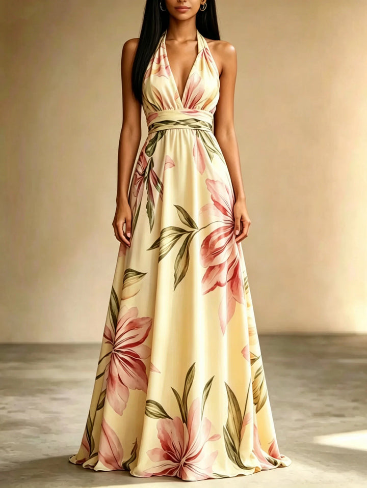 Loraine Floral Maxi Wedding Guest Dress
