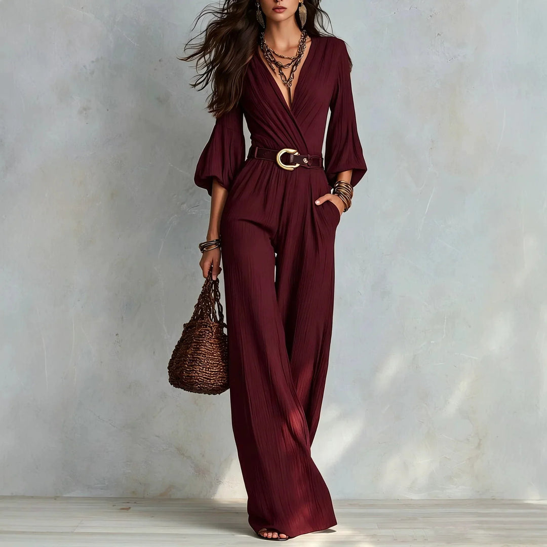 Leah Elegant Wide Leg Jumpsuit