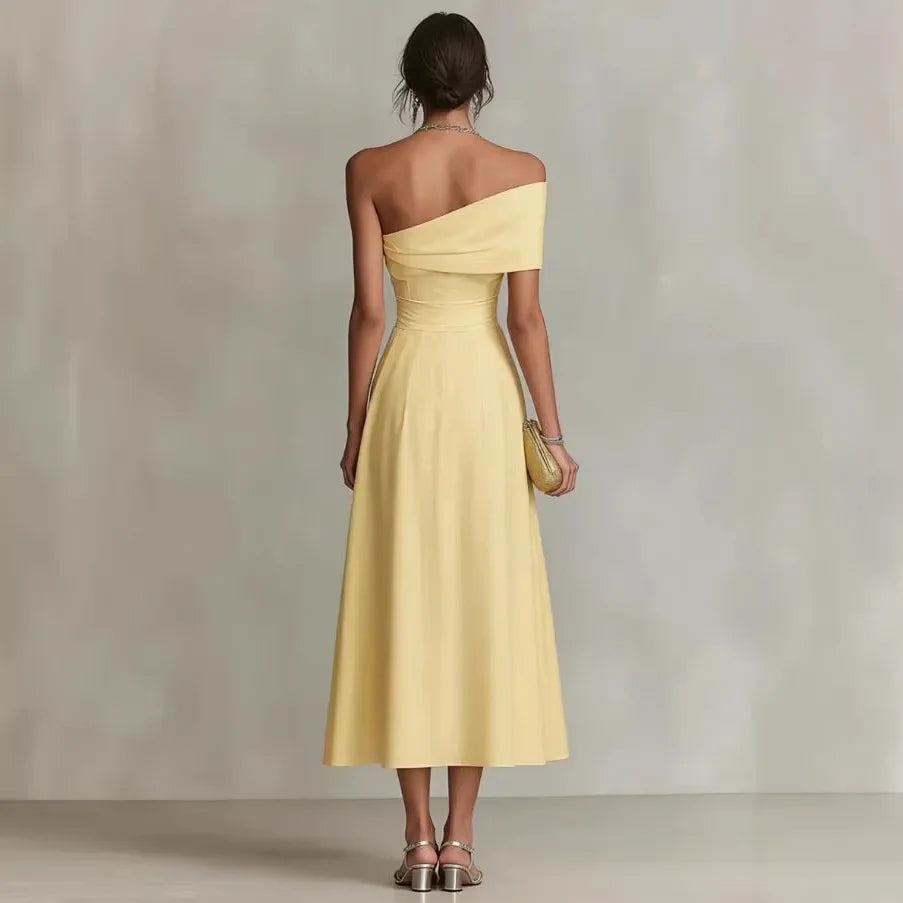 Lindsay One Shoulder Maxi Wedding Guest Dress