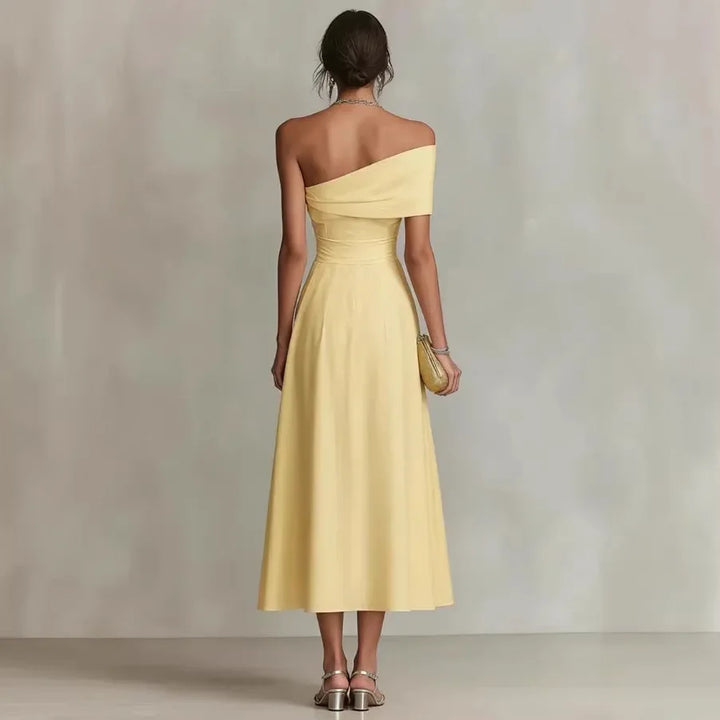 Lindsay One Shoulder Maxi Wedding Guest Dress
