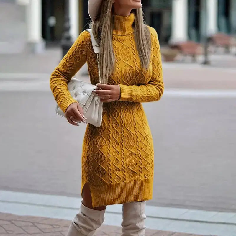 Odessa Cable Knit Sweater Dress