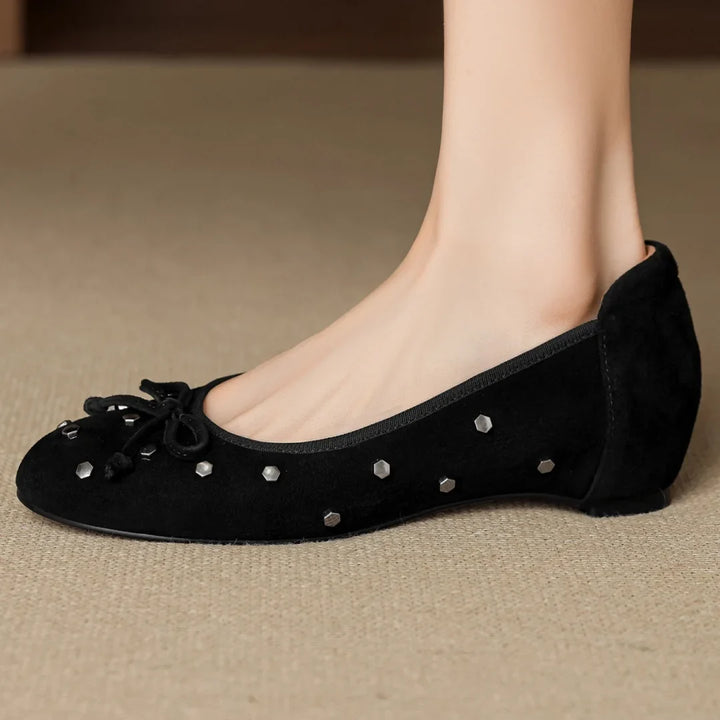 Lacey Suede Round Toe Flats