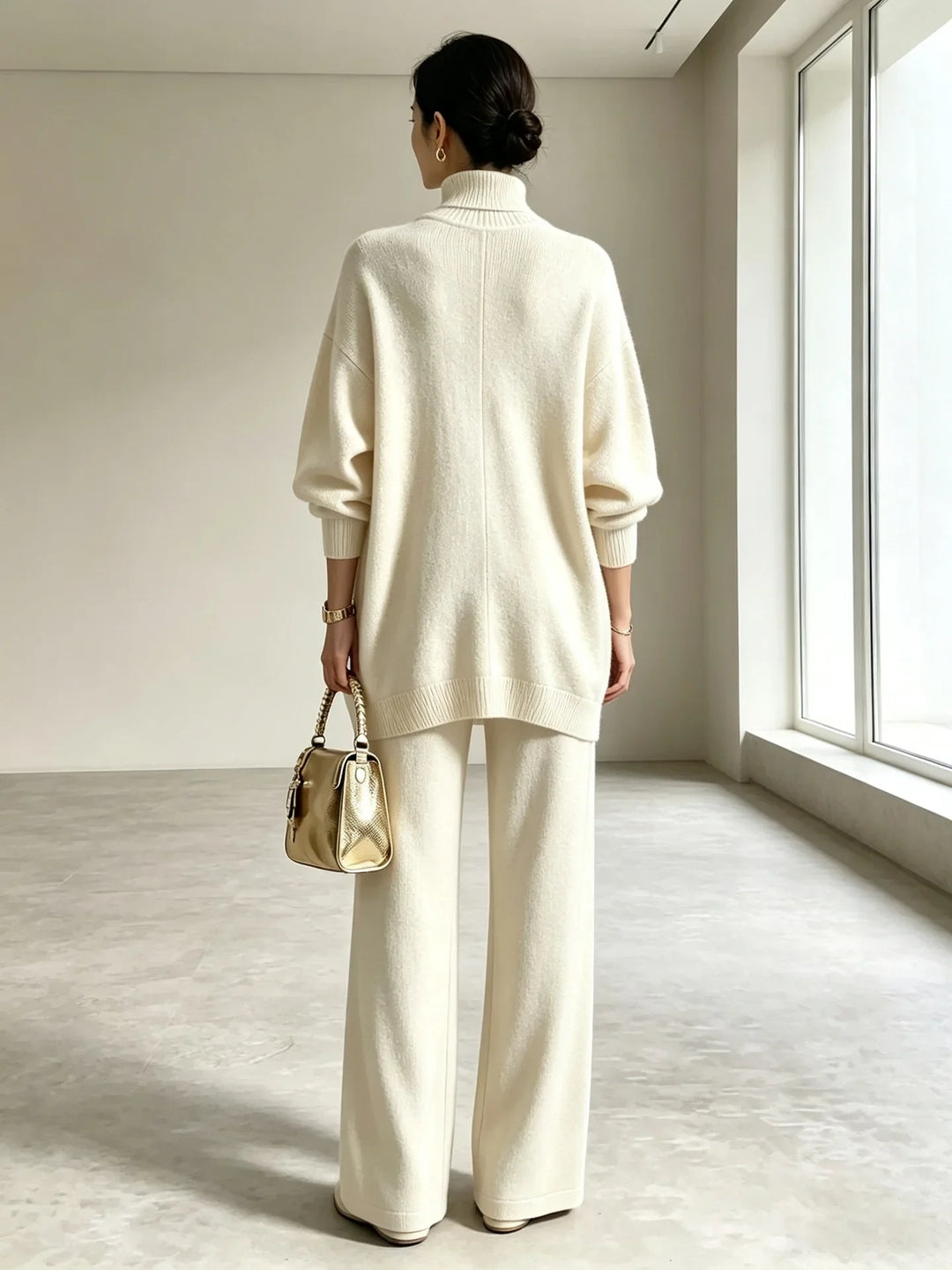 Solene Wrap Front Sweater Set