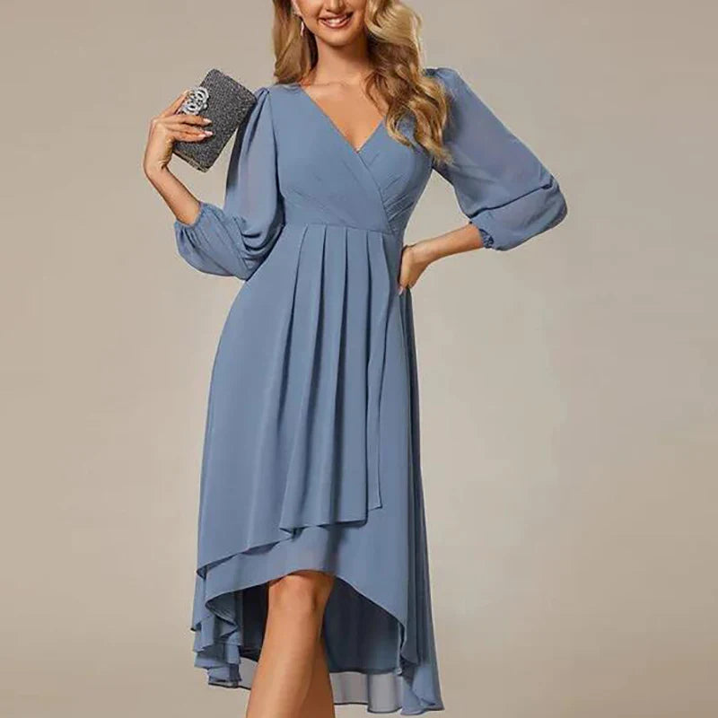 Amelina Flowing Mesh Midi Dress