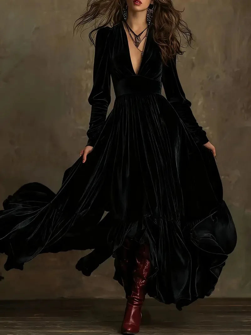 Lacceti Flowing Velvet Dress