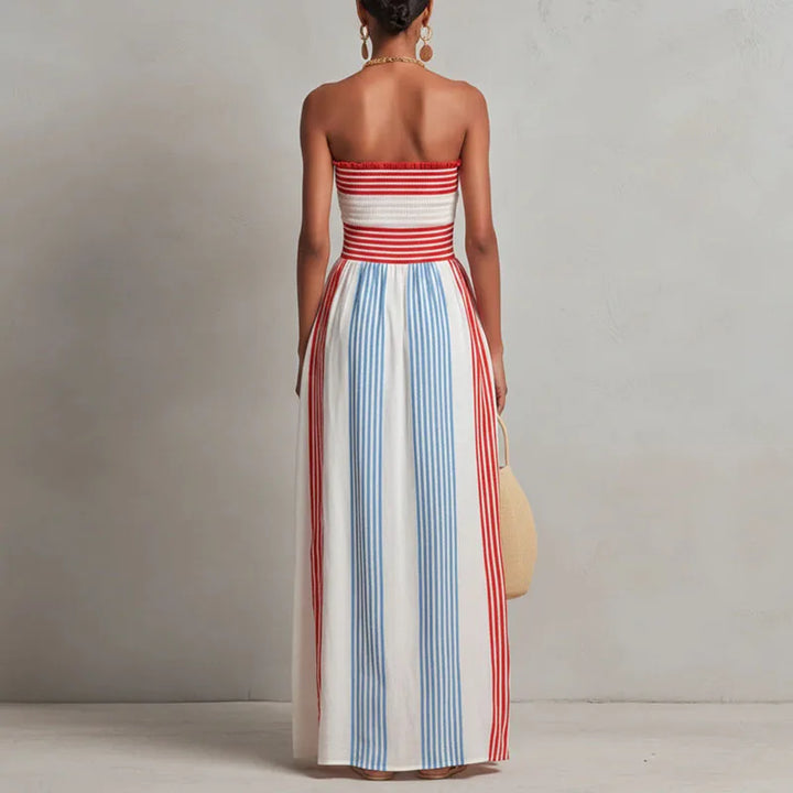 Carley Striped Summer Maxi Dress