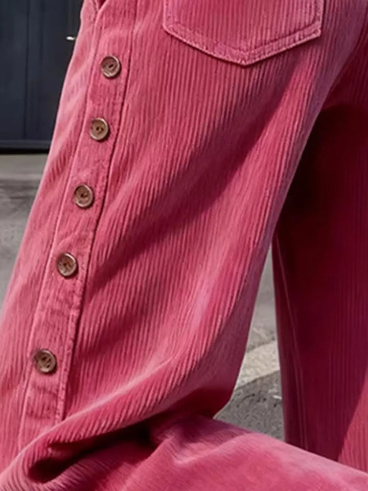 Briar Button Side Corduroy Pants