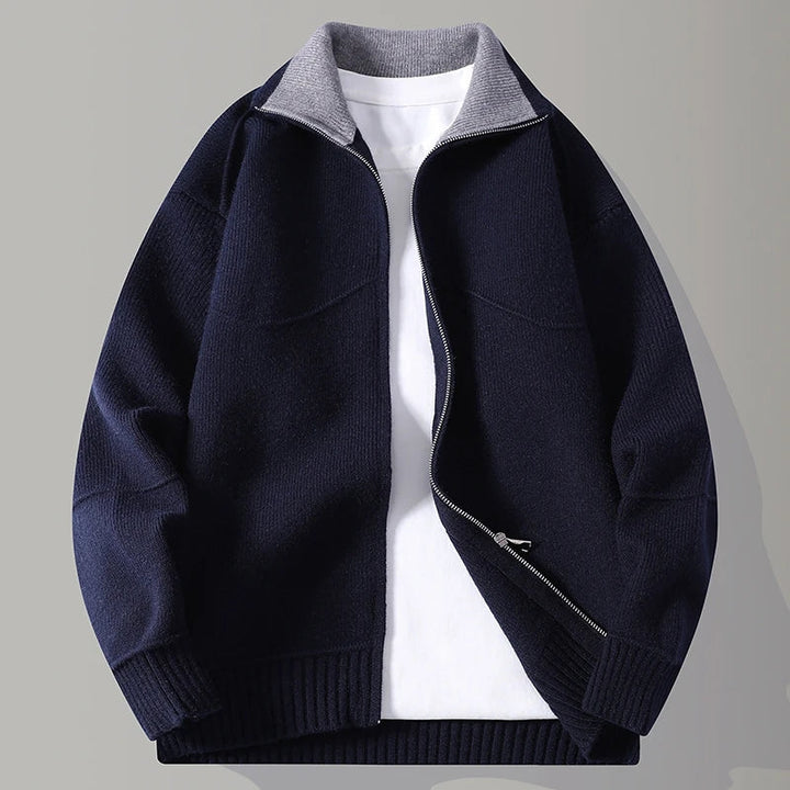 Elias Contrast Collar Cardigan