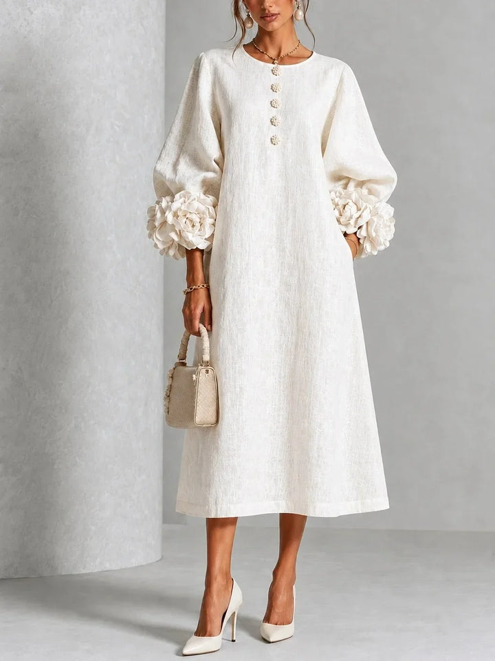 Camila Lantern Sleeve Midi Dress