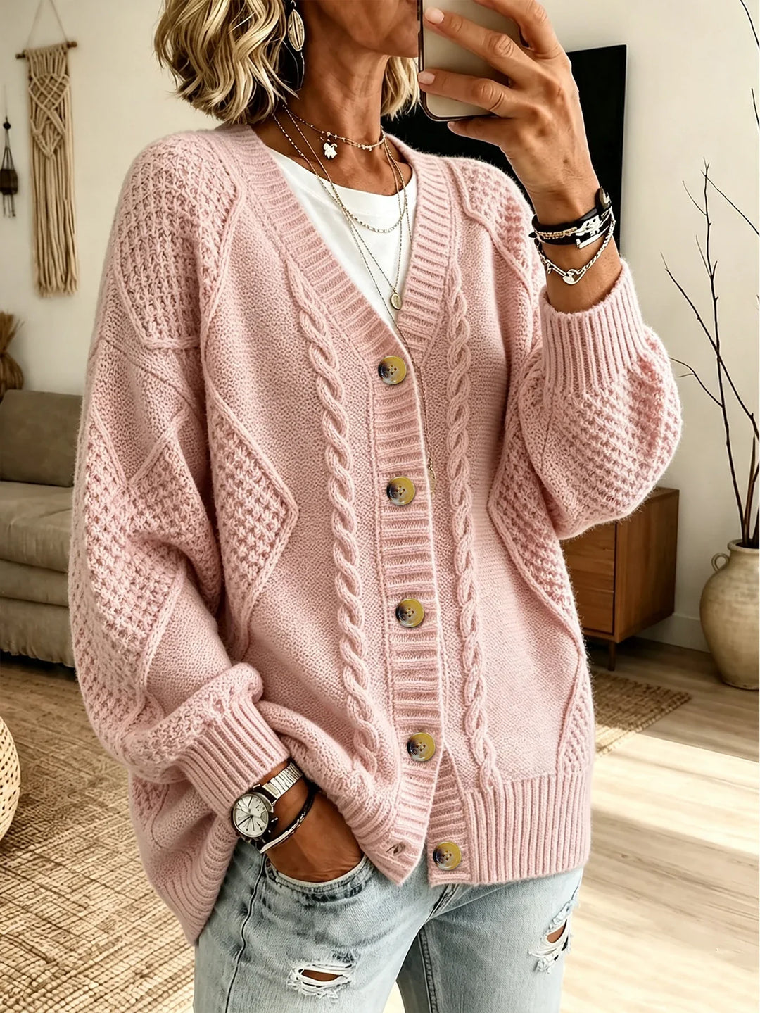 Wilma Cable Knit Cardigan