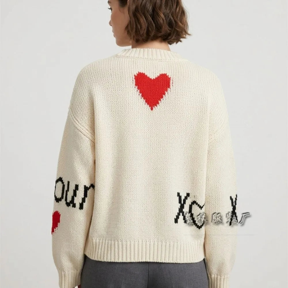 Aria Heart Knit Sweater