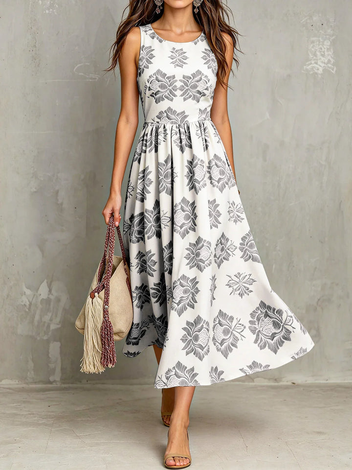 Gillian Vintage Floral Midi Dress