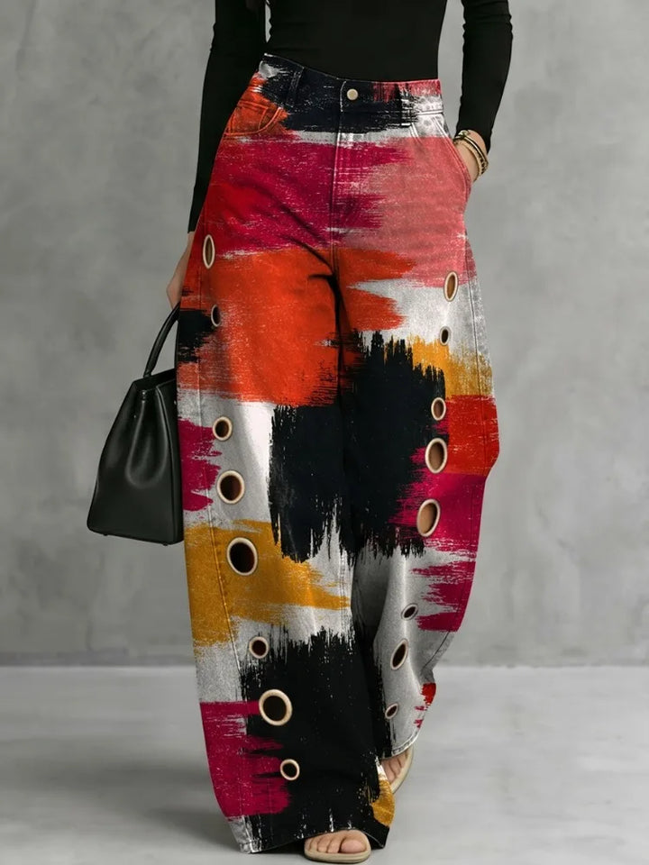 Noelle Printed Wide Leg Trousers