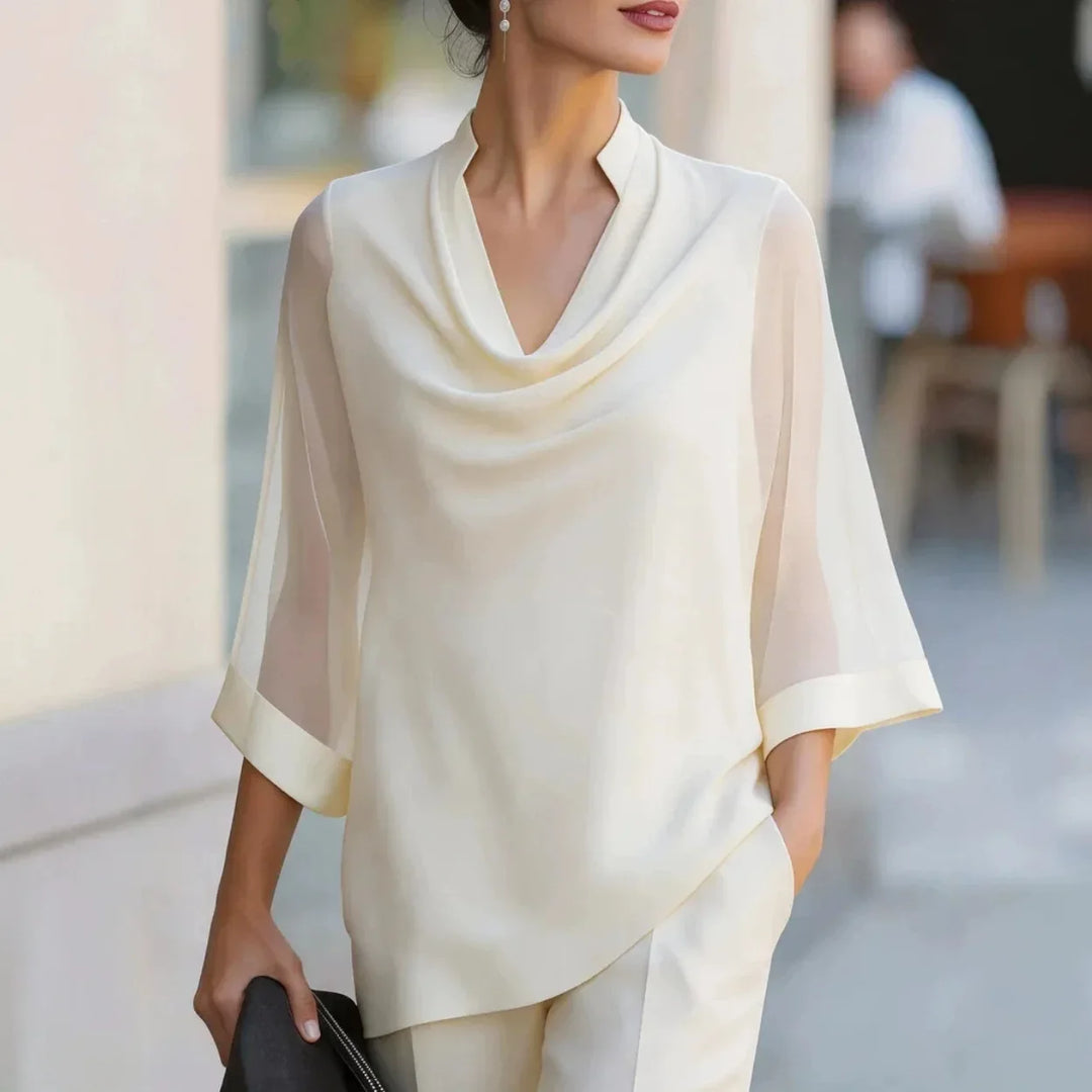 Jessica Draped Chiffon Blouse